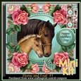 Mini Kit- Beautiful Horse and Foal for lots of occasions #1