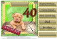 Cute Puppy for 40th Male birthday