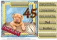 Cute Puppy for 45th Male birthday