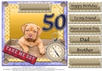 Cute Puppy for 50th Male birthday