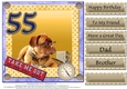 Cute doggy for 55th Male birthday