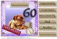 Cute doggy for 60th Male birthday