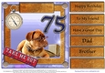 Cute doggy for 75th Male birthday