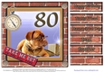 Cute doggy for 80th Male birthday