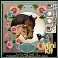 Mini Kit- Beautiful Horse and Foal for lots of occasions #3