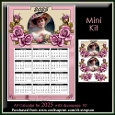 Mini Kit- A4 Vintage Lady Calendar for 2025 with decoupage #2
