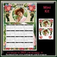 Mini Kit- A4 Vintage Lady Calendar for 2025 with decoupage #5