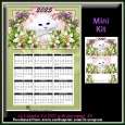 Mini Kit- A4 Vintage Floral and Puss Calendar for 2025 #9