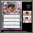 Mini Kit- A4 Roses and Ponies Calendar for 2025 #11