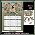 Mini Kit- A4 Beautiful Little Puppy Calendar for 2025 #13