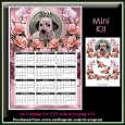 Mini Kit- A4 Roses and Puppy Calendar for 2025 #16
