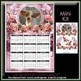 Mini Kit- A4 Roses and Puppy Calendar for 2025 #17
