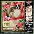 Mini Kit- Floral and puppy for lots of occasions #4