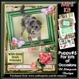 Mini Kit- Floral and puppy for lots of occasions #5