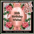 Mini Kit - 35th Birthday Wishes - Roses