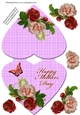 Mothers Day - Heart Fold Floral Topper #11