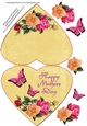 Mothers Day - Heart Fold Floral Topper #15