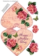 Mothers Day - Heart Fold Floral Topper #16