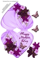 Mothers Day - Heart Fold Floral Topper #17