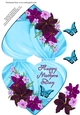 Mothers Day - Heart Fold Floral Topper #18