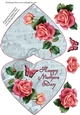 Mothers Day - Heart Fold Floral Topper #19