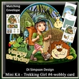 Mini Kit - Trekking Girl #4 - wobbly card
