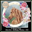 Mini Kit - Birthday Wishes # 20- Gorgeous horse for lots of occasions