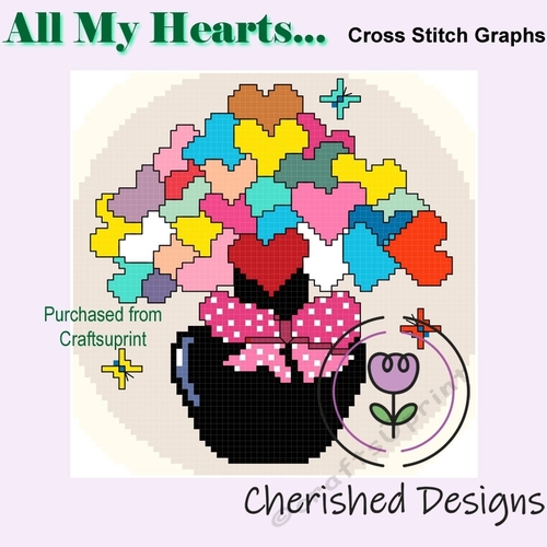 All My Hearts Cross Stitch
