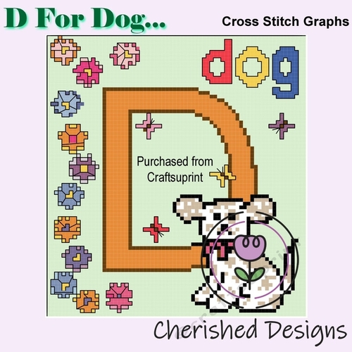 D For Dog Cross Stitch
