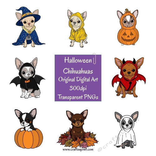 Halloween Chihuahua Clipart