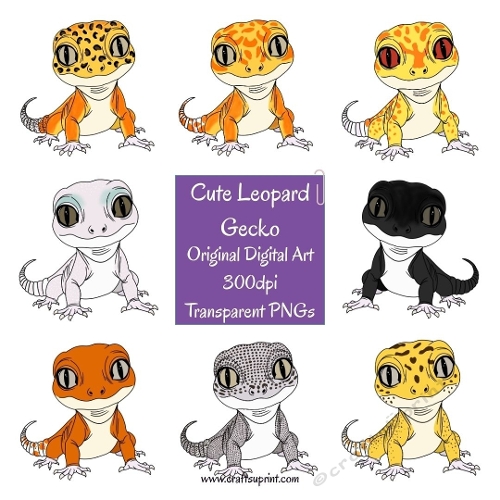 Cute Leopard Gecko Clipart