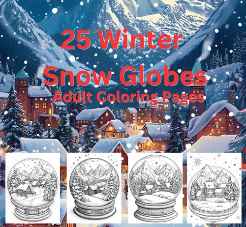 25 Winter Snow Globe Coloring Pages