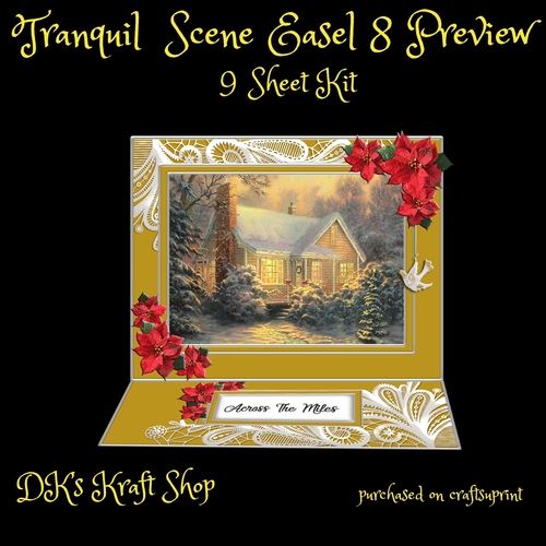Tranquil Winter Scene Easel 8