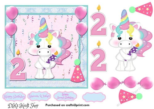 Cute Little Unicorn Second Birthday 4