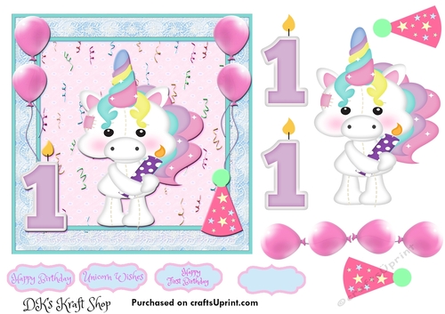 Cute Little Unicorn First Birthday 4