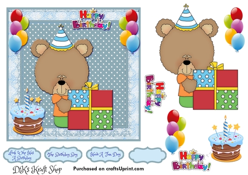 Cute Little Bear Birthday 1