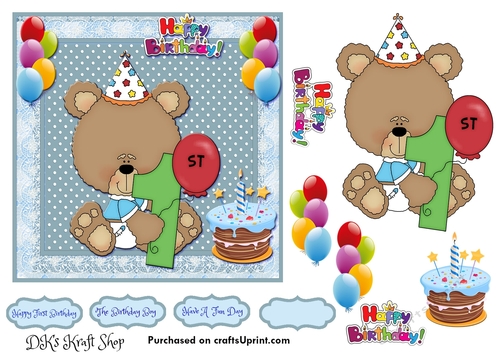 Cute Little Bear Birthday 2