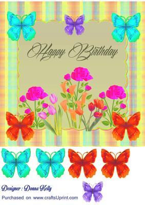 Butterfly Birthday Floral