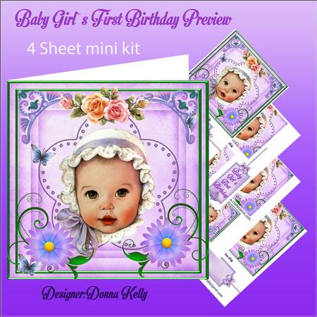 Bunches and Butterfly Baby Girls First Birthday