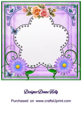 Bunches and Butterfly Baby Girls First Birthday Insert
