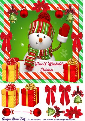 Waving Snowman