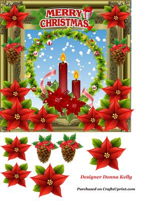 Wreath and Candle Card Front