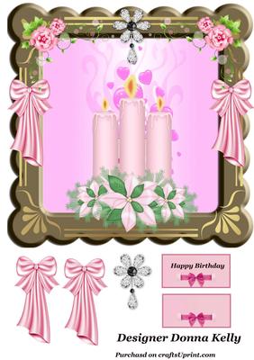 Pretty Pink Birthday Card