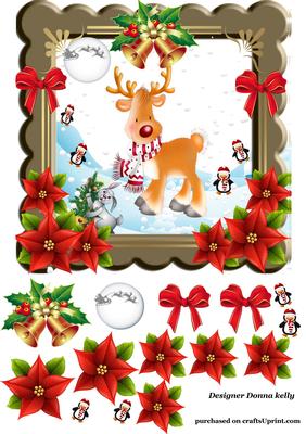 Reindeer and Penguin Friends Christmas
