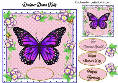 Polka Dot & Butterfly Birthday Card 2