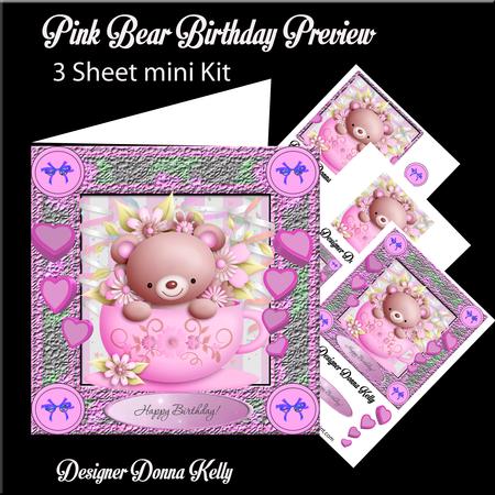 Pink Bear Birthday