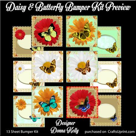 Daisy & Butterfly Birthday Bumper Kit