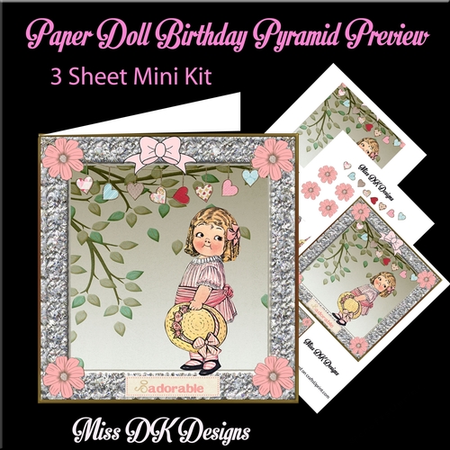 Paper Doll Pyramid Card Front