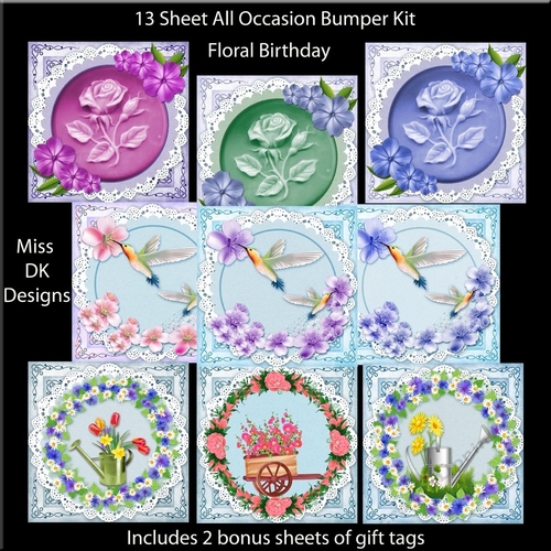 Floral All Occasion/ Birthday Bumper Kit