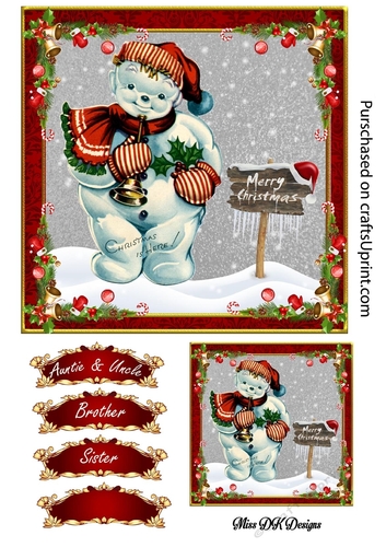 Christmas Snowman 4 sheet
